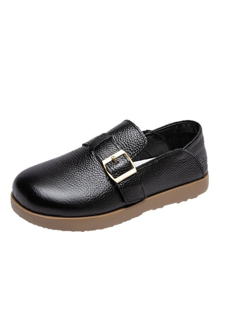 Women Casual Soft Genuine Leather Flat Shoes