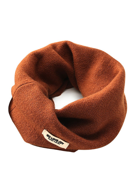 Women Warm Winter Knitted Solid Ear-Hanging Scarf