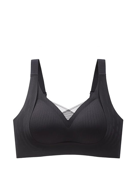 Women Casual Seamless Solid Fixed Cup Bra