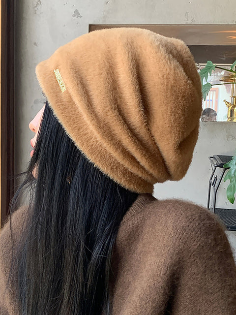 Women Winter Warm Plush Knit Soft Hat