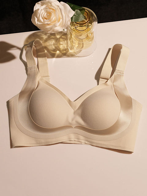 Women Spring Casual Pure Color Push-up Bra