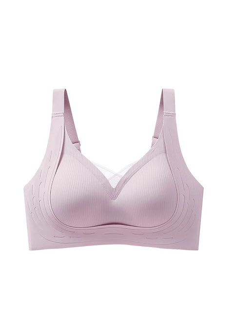 Women Casual Seamless Solid Fixed Cup Bra