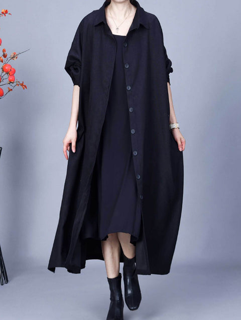 Women Spring Fashion Irregular Hem Shirt Coat