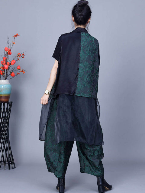 Women Vintage Flower Print Spring Loose Harem Pants