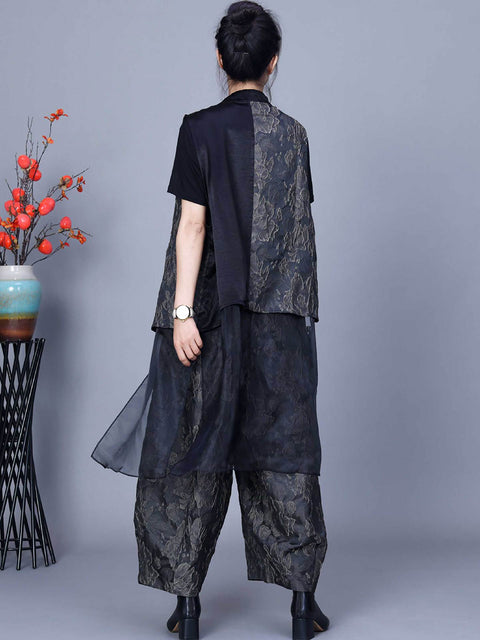 Women Vintage Flower Print Spring Loose Harem Pants