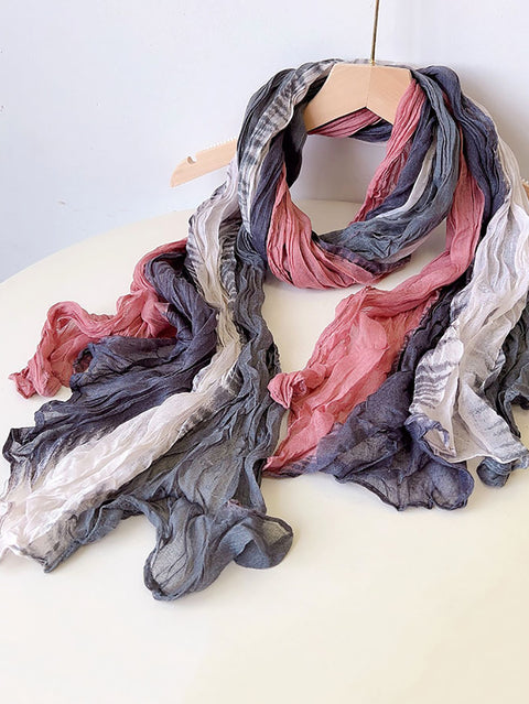 Women Vintage Colorblock Shawl Scarf