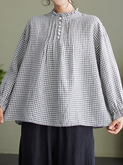 Women Linen Spring Loose Shirt