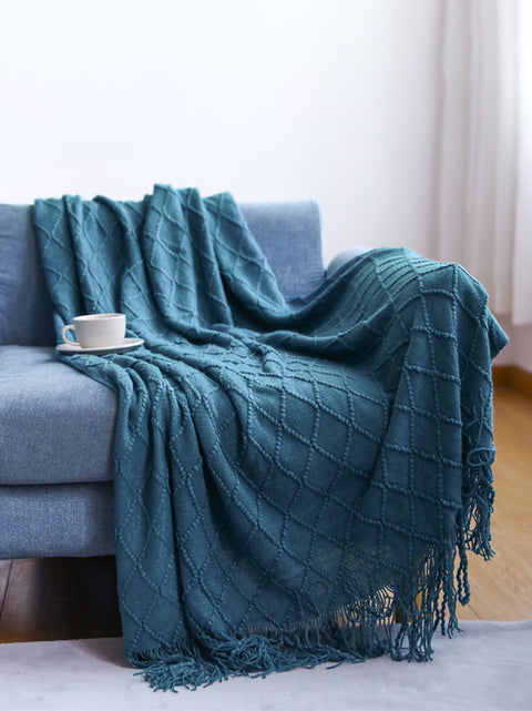 Summer Nap Knited Tassel Sofa Blanket