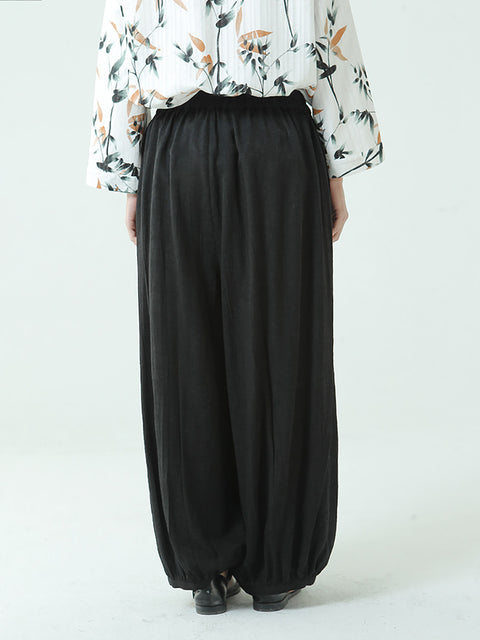 Plus Size Women Spring  Loose Lantern Pants