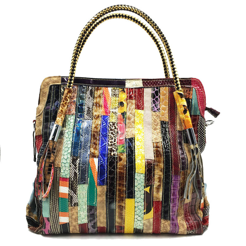 Lady's Fashion Western Style Colorful Handbag